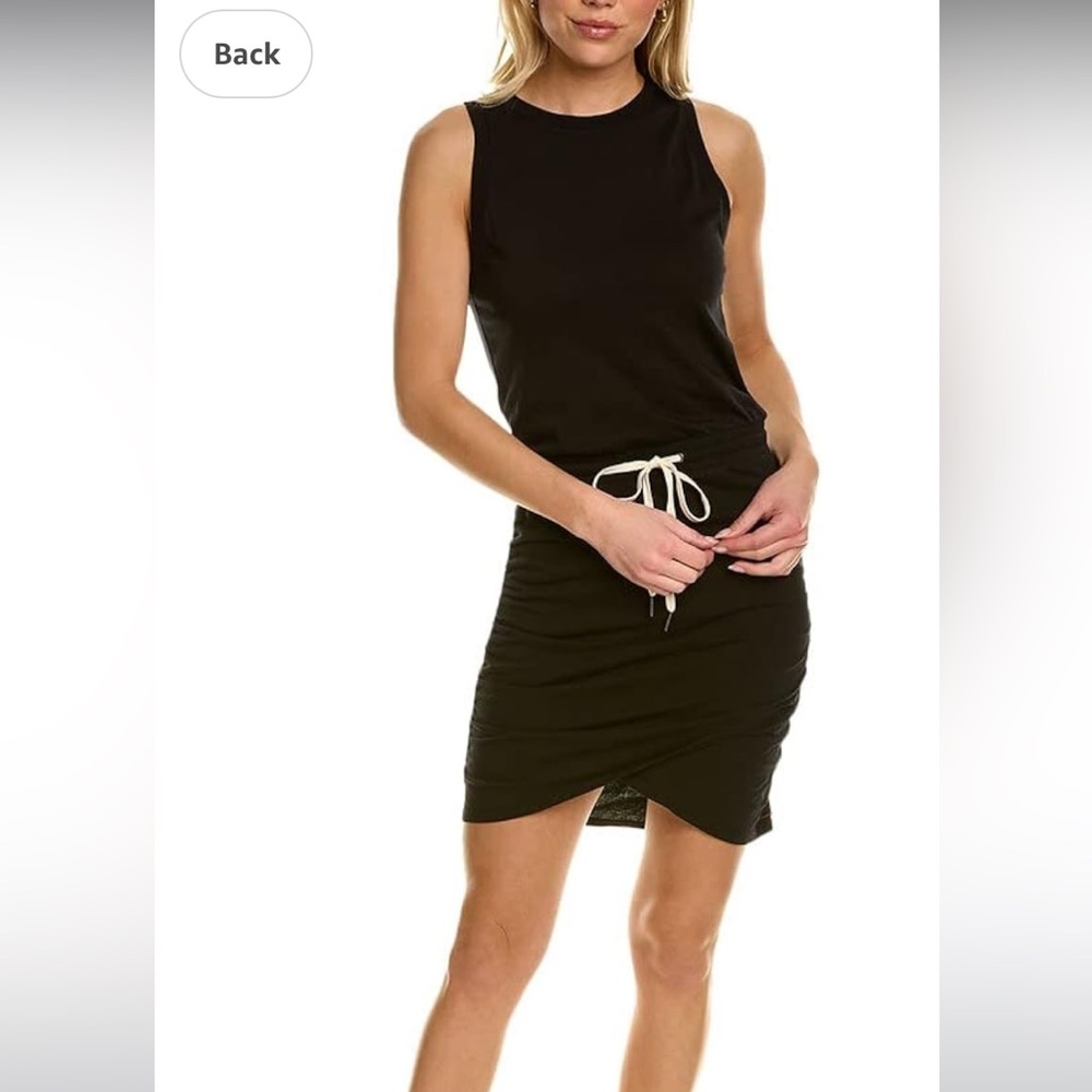 n:PHILANTHROPY Black Cotton Rise Minidress w/ Drawstring Waist- Size XS NWT - Picture 3 of 9